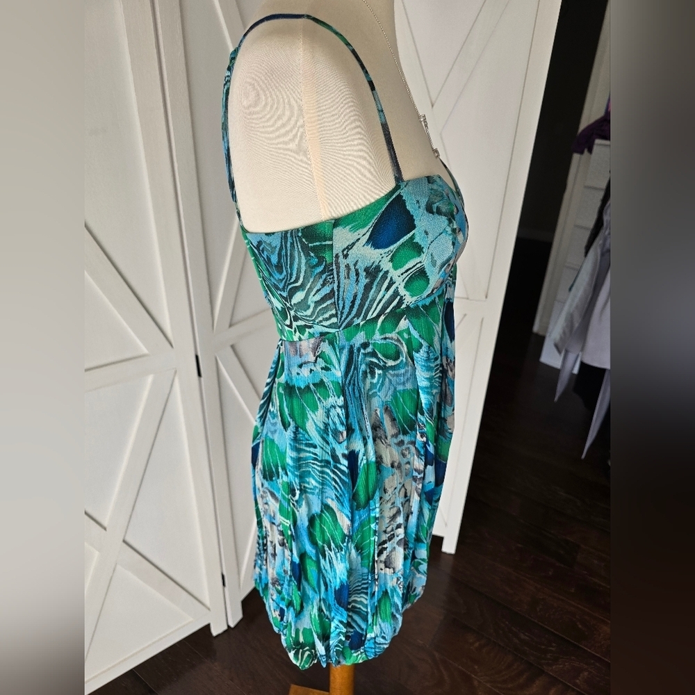 Vintage Marciano Silk Bubble Hem Mini Strappy Dress - Picture 5 of 12